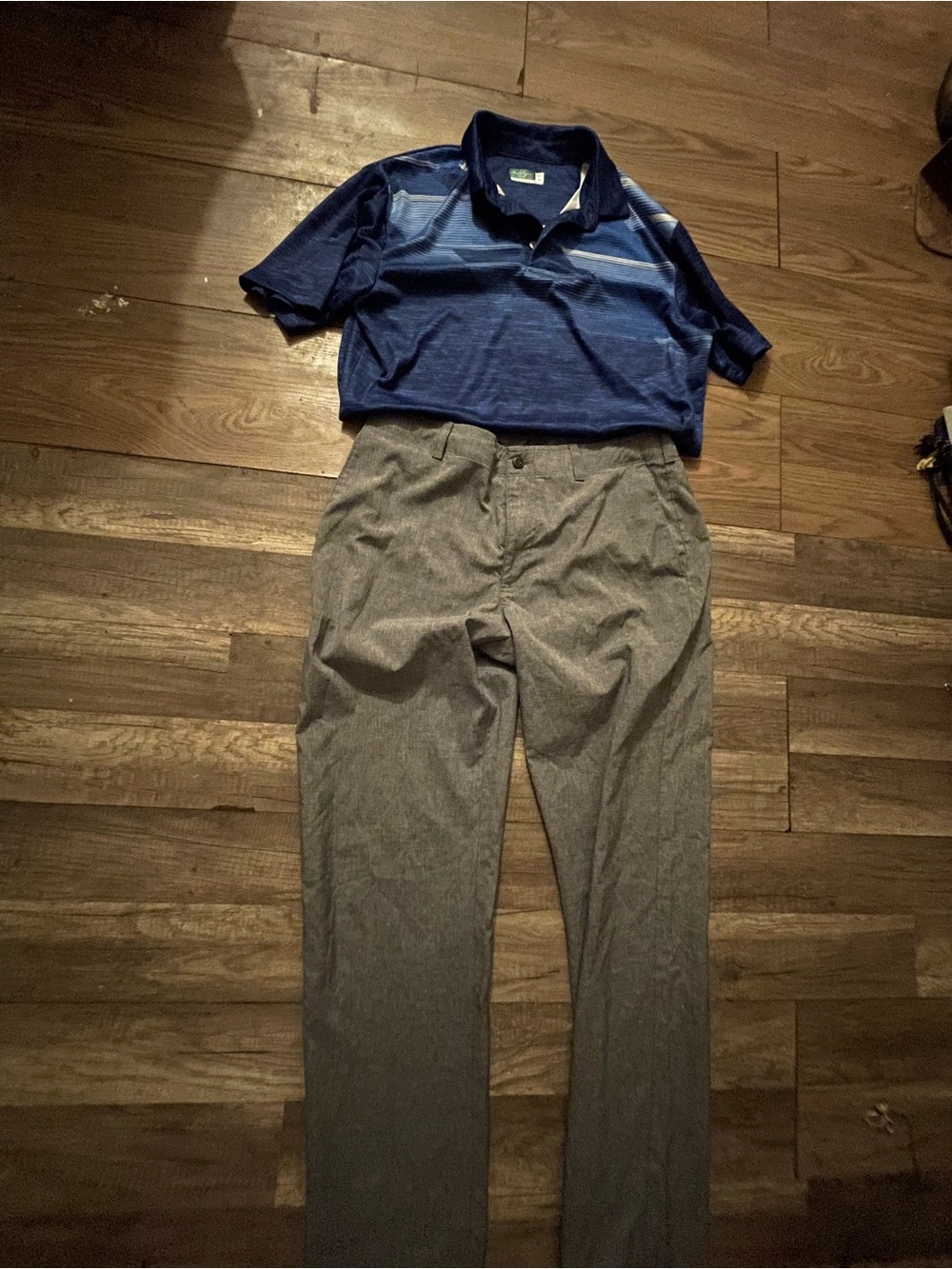 Hogan Men's Navy Polo with Gray Dress Pants